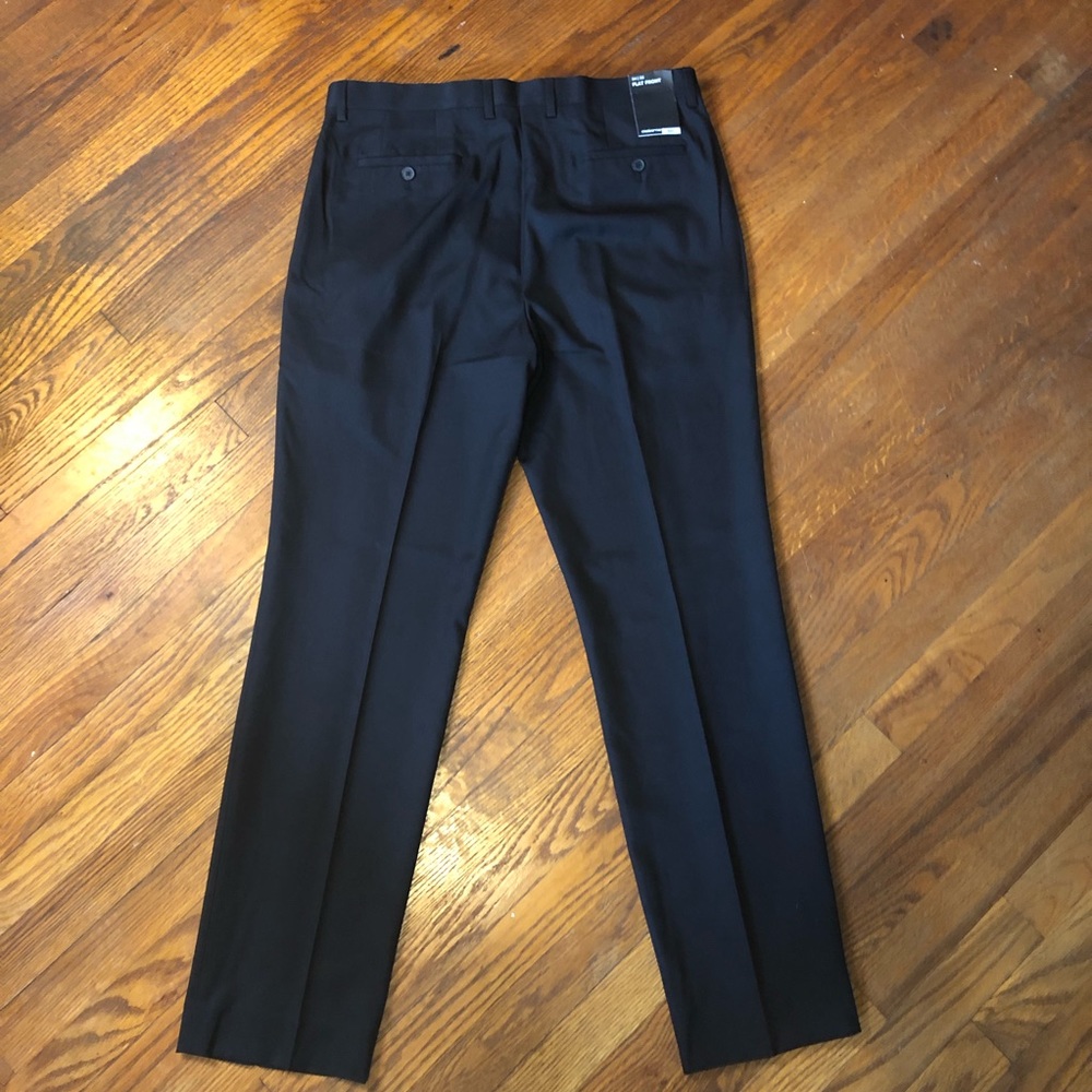 NWT Claiborne Flat Front Dress Pant 34x32 Black